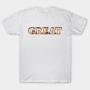 Great Word with Gold Metallic Light Bulbs T-Shirt